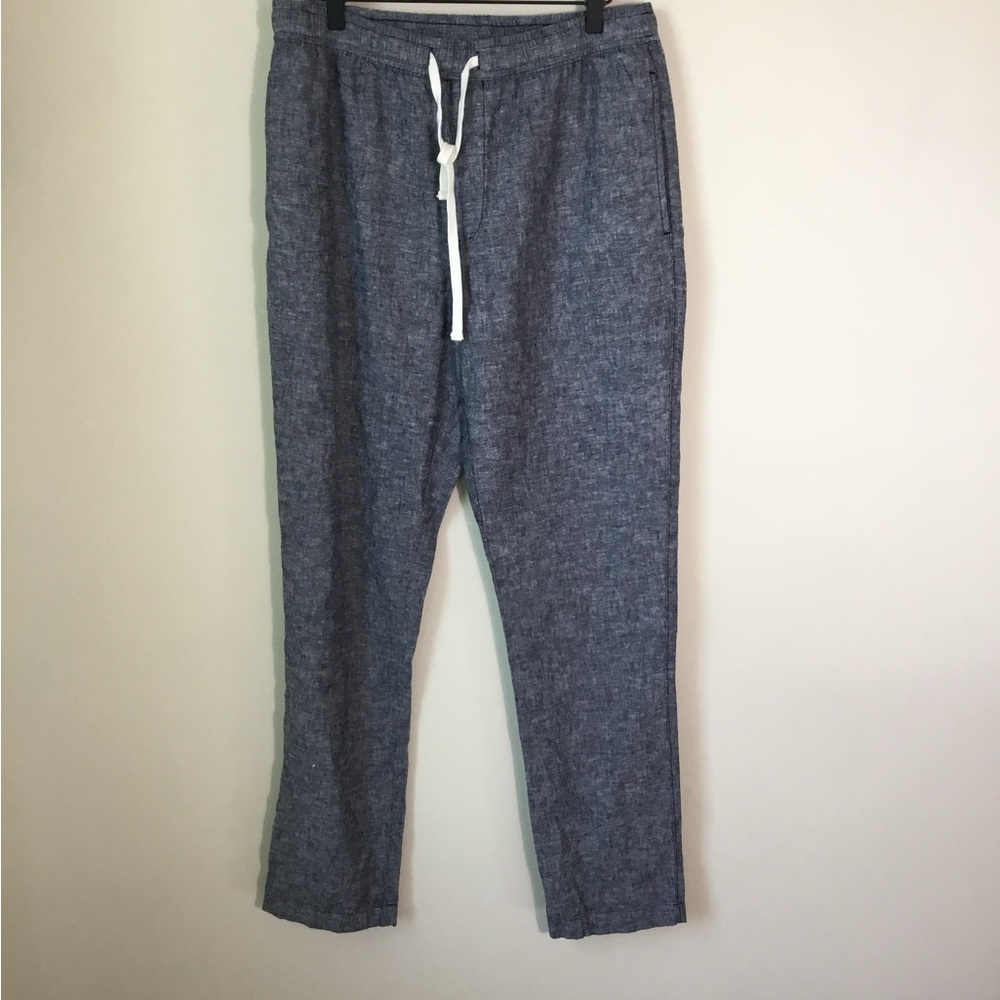J. Crew Factory Mens Linen Cotton Blend Draw String Pants NEW